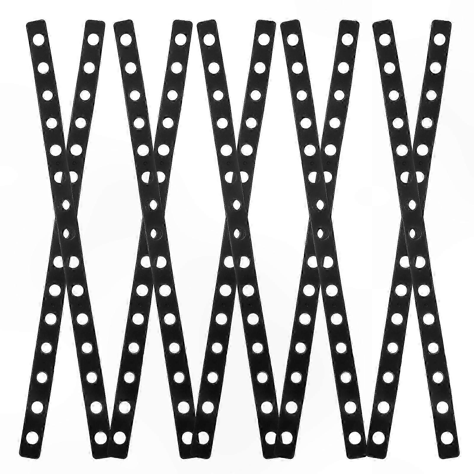 12-Pack Multi-Hole Plastic Strips for Closet Organization, Lightweight and Durable Solution for Clothing Display