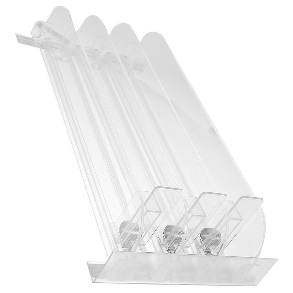 Drink Shelf Pusher Auto-Push Clear Plastic Pusher Rack for 2Sets