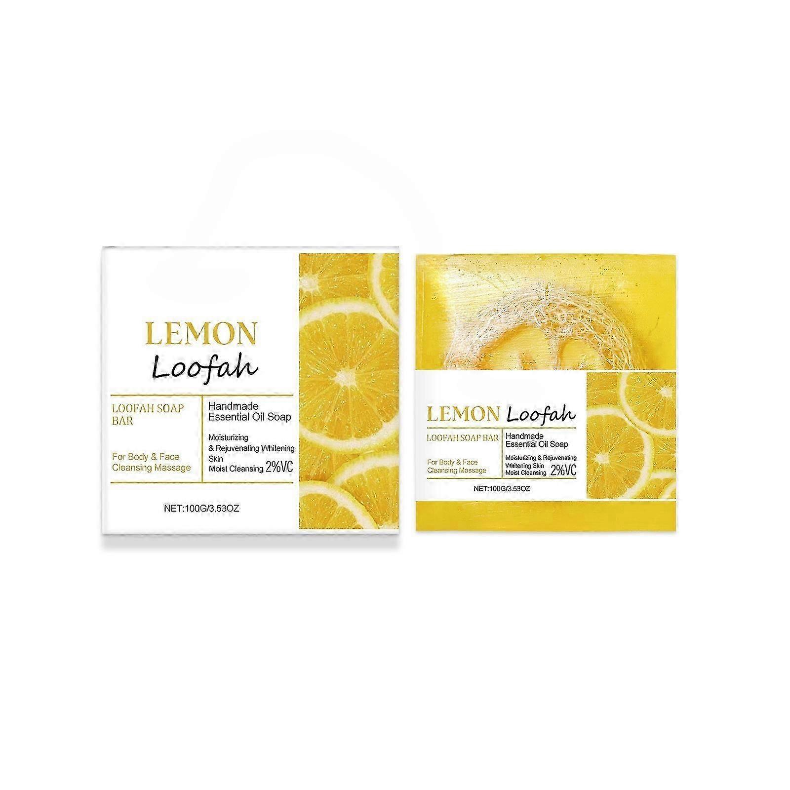Lemon Luffa bath soap, lemon soap, body mild cleansing soap, Oil Control Refreshing Cleansing Cleansing Bath soap