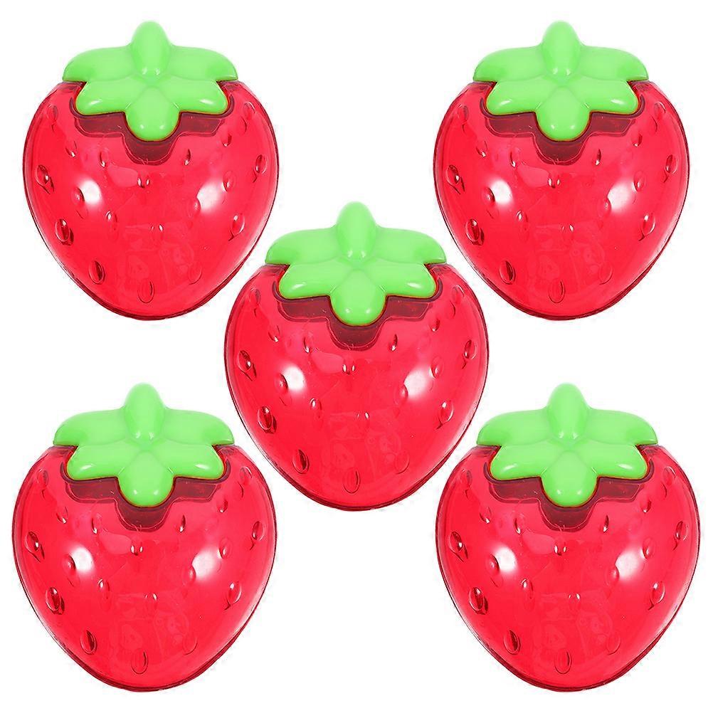 Strawberry Candy Boxes Mini Plastic for Candy 25Pcs with Transparent Lid