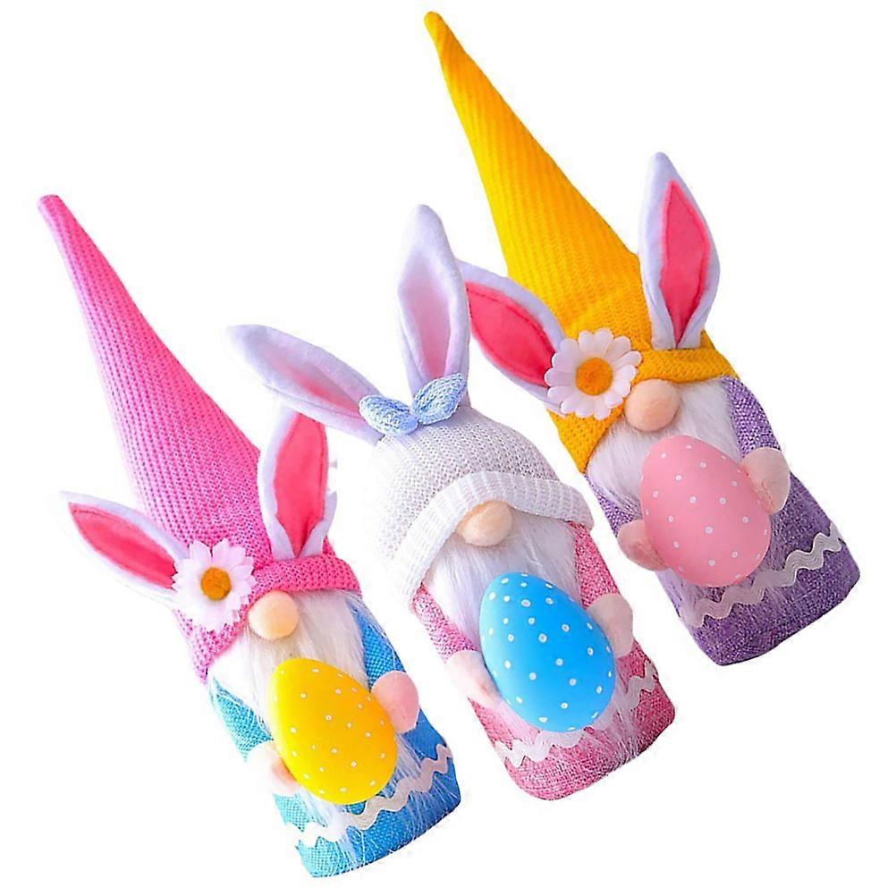 Assorted Color Easter Bunny Gnome Decorative Gnomes for Home 6Pcs