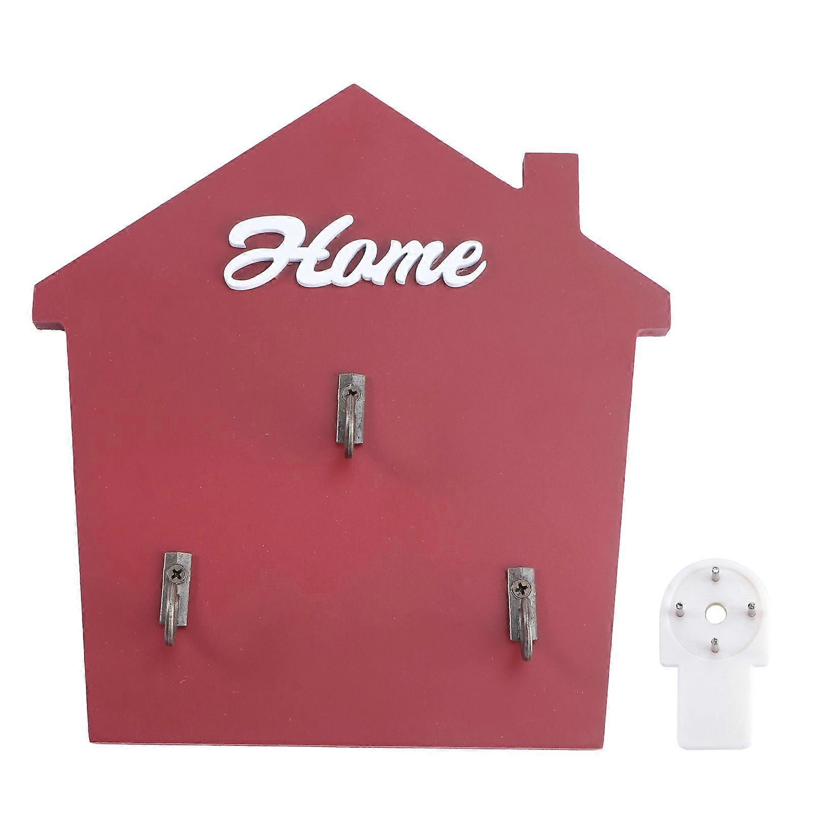 Decorative Hook House Design Wall Hook for Home 3Pcs Red Entryway Use