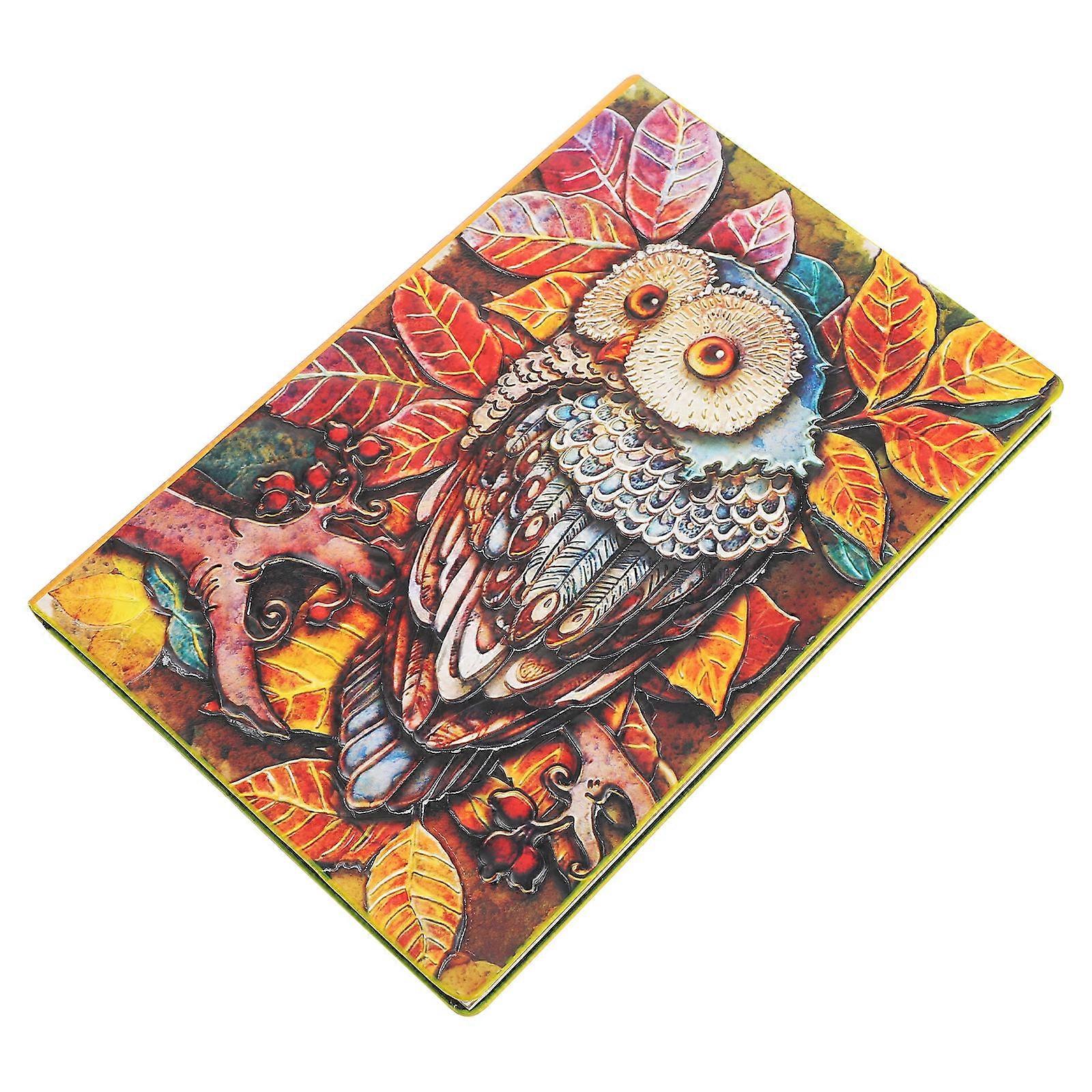 Embossed Cover Notepad Hardcover for Writing Use 2Pcs Bundle