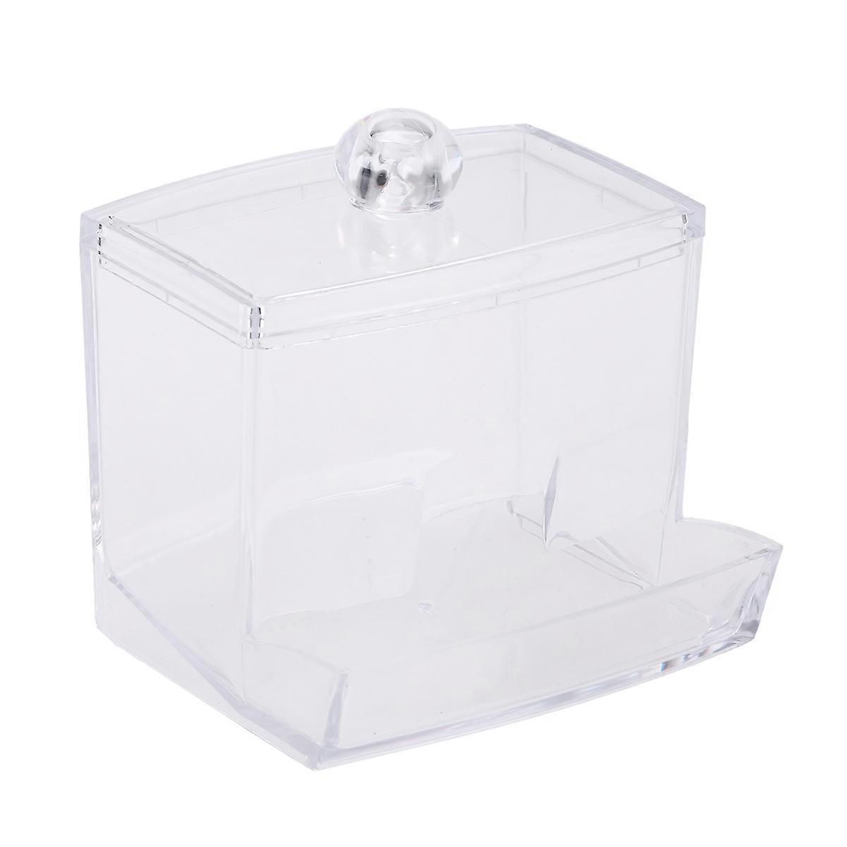 Swab Dispenser Clear Container for Storage 2Pcs Transparent Cotton Swab Holder