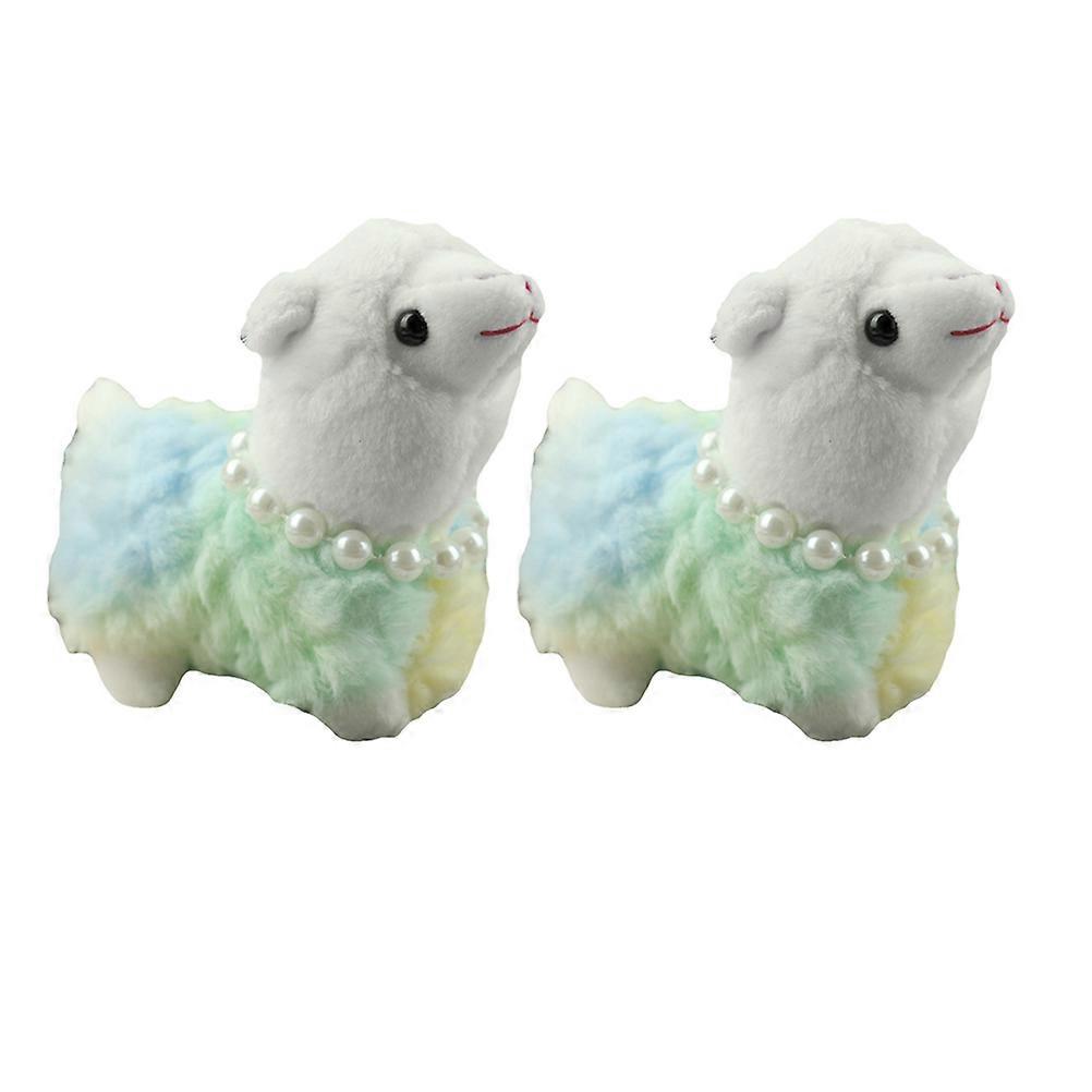 Soft Plush Alpaca Keychain Charm Bag Pendant for Decoration 6Pcs