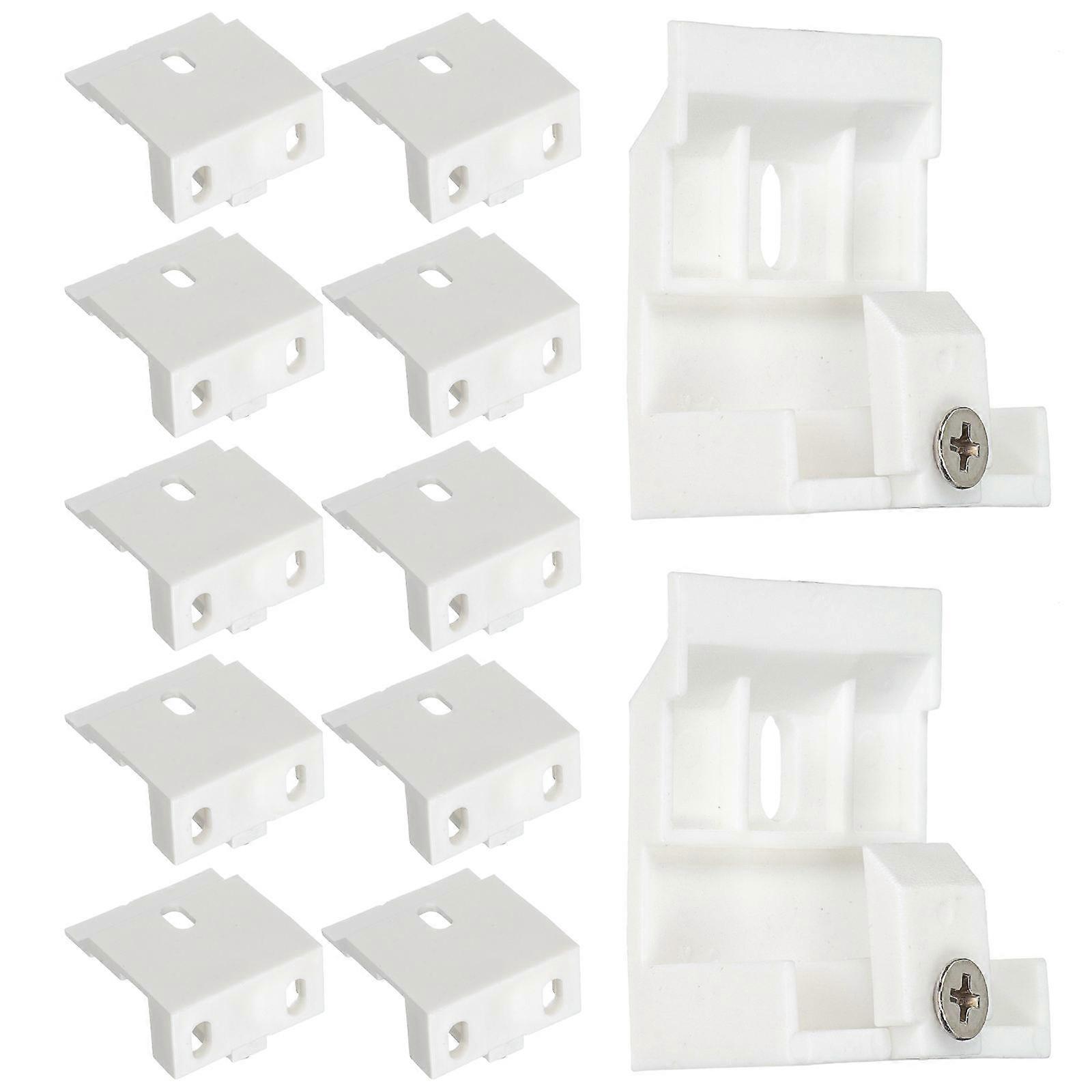 White Curtain Holder for Wall Mount Clips 40Pcs Plastic