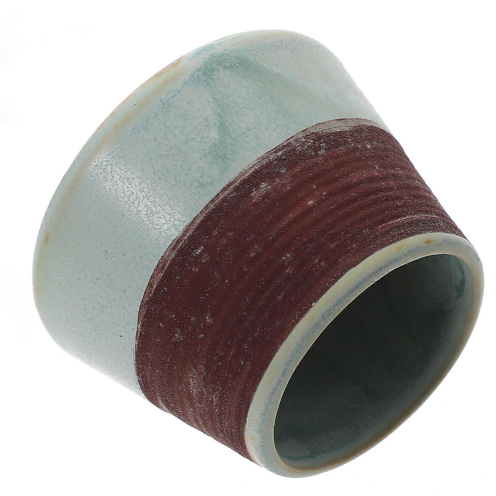 Light Green Ceramic Match Holder for Burning Incense 5Pcs Decorative Jar