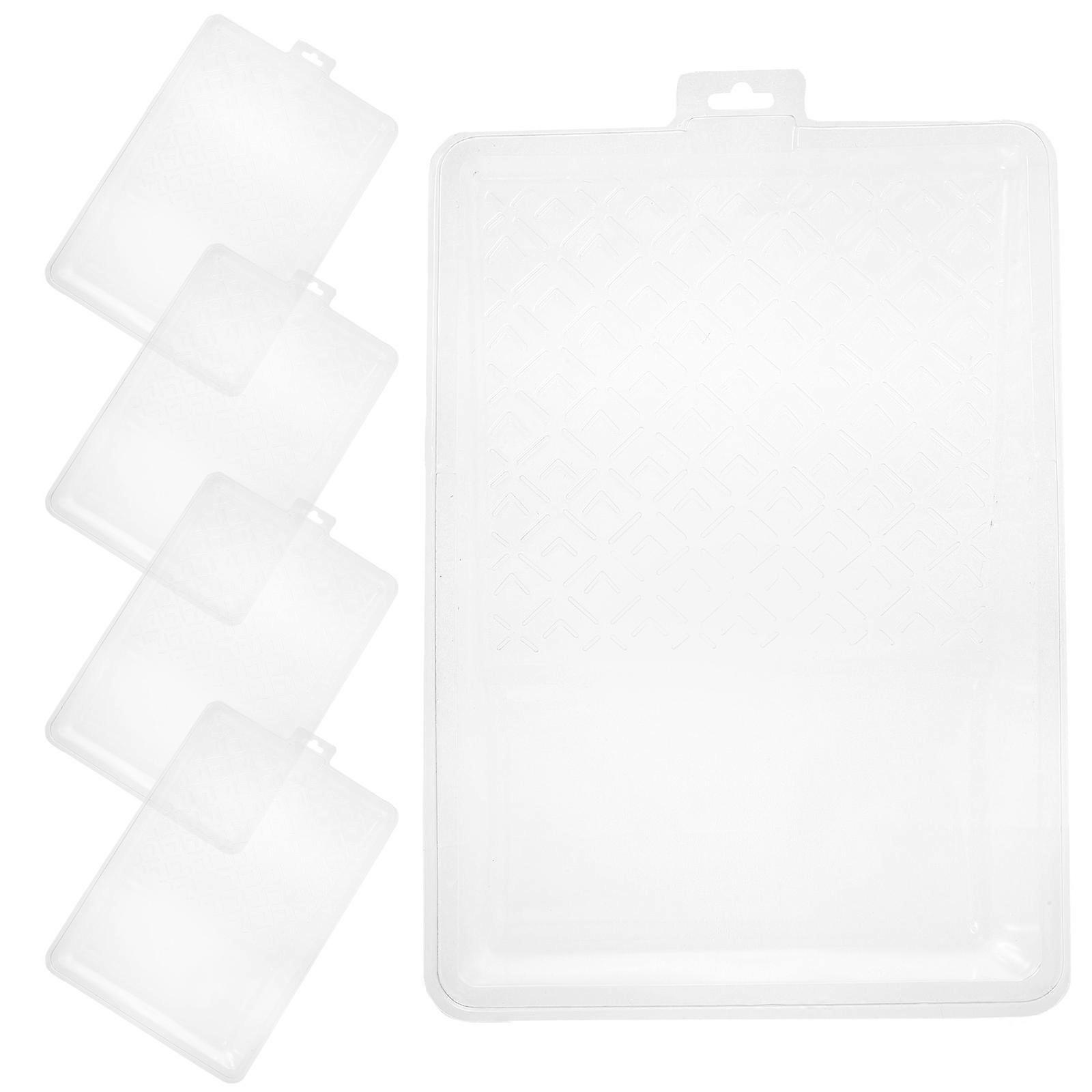 Paint Tray Liners Transparent Paint Tray Liners Plastic for Home Use 5Pcs