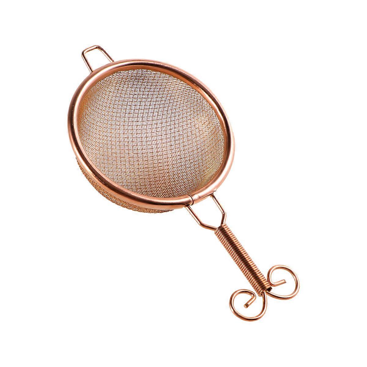 Stainless Steel Tea Infuser Fine Mesh for Home Use 3Pcs Rose Golden Tea Strainers with Handle