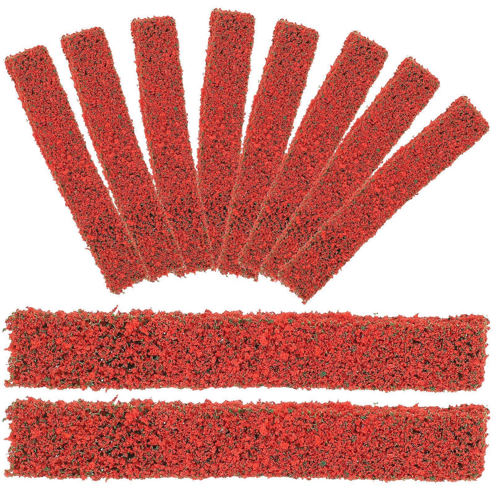 Red Mini Flower Shrub Sponge Cluster for Doll Use 80Pcs Set