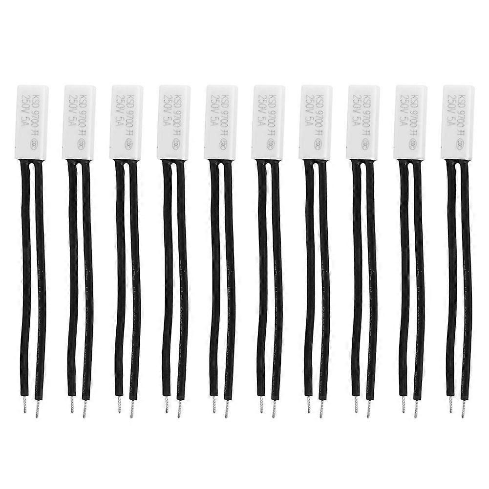 10pcs KSD9700 Normally Open Temperature Control Switch Thermal Protector Plastic Probe40