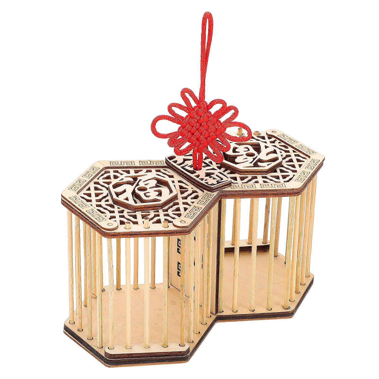 Pet Cage Bamboo Small Cage Cricket Box Sturdy Material Storage 1Pack