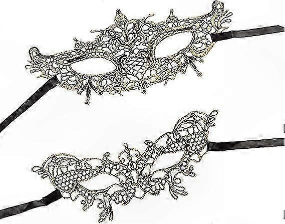 Gold Lace Mask for Halloween Party and Evening Events, Elegant Masquerade Accessory