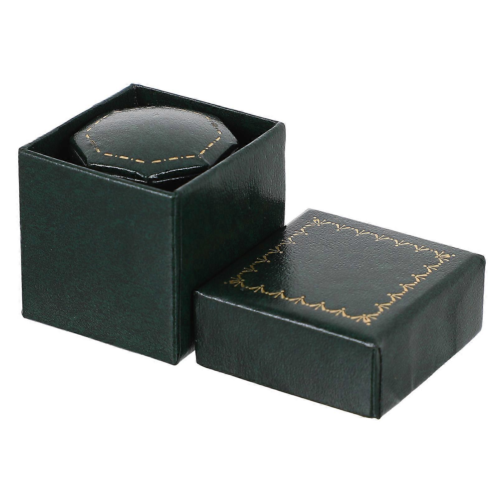 Ring Storage Case Wedding Ring Box for Storage Use 5Pcs Green Vintage Holder