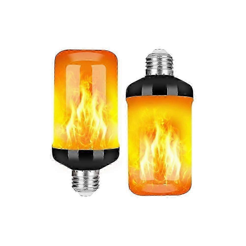 LED Halloween Flame Effect Bulb - 3W Flickering Orange Fire Light with 4 Modes for E26/E27 Base (1 Pack)