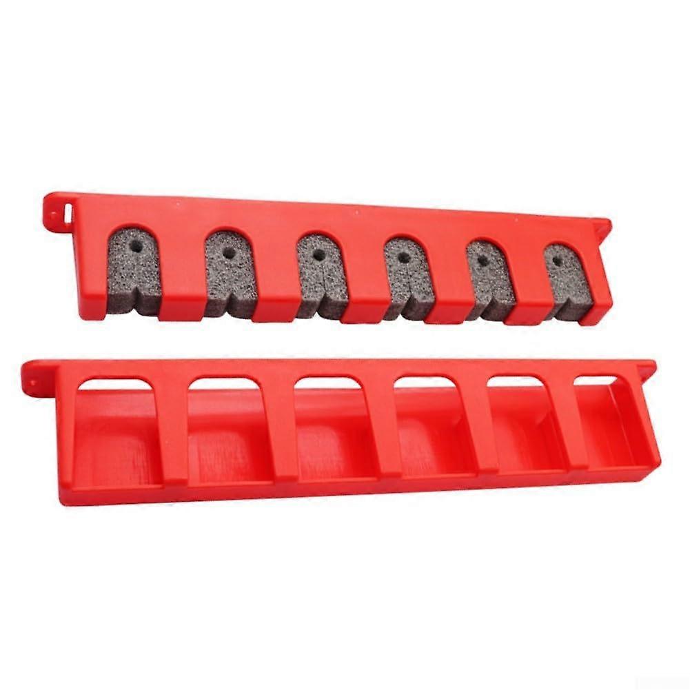 Wall Mounted Fishing Rod Holder  ABS Construction  Vertical Display Rack For Garage Storage  Red B
