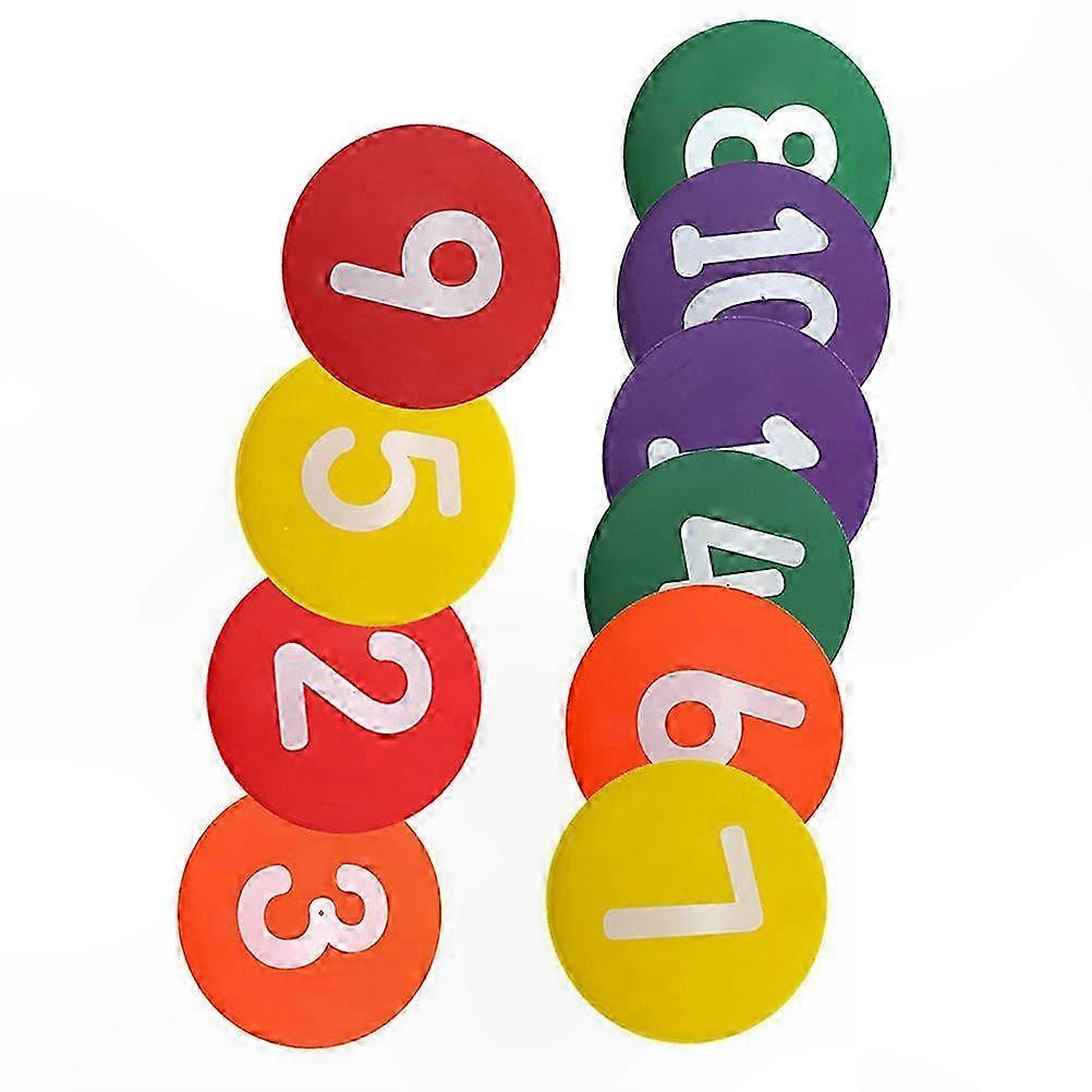 10Pcs Multi-Color Football Training Markers for Outdoor Soccer Practice and Drills Perfect for Players and Coaches