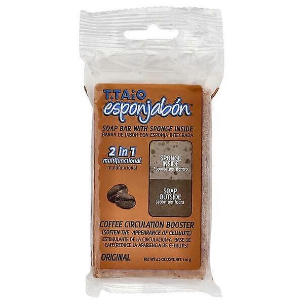 T. Taio, Soap Bar With Sponge Inside, Coffee Circulation Booster, Original, 4.2 oz (120 g)