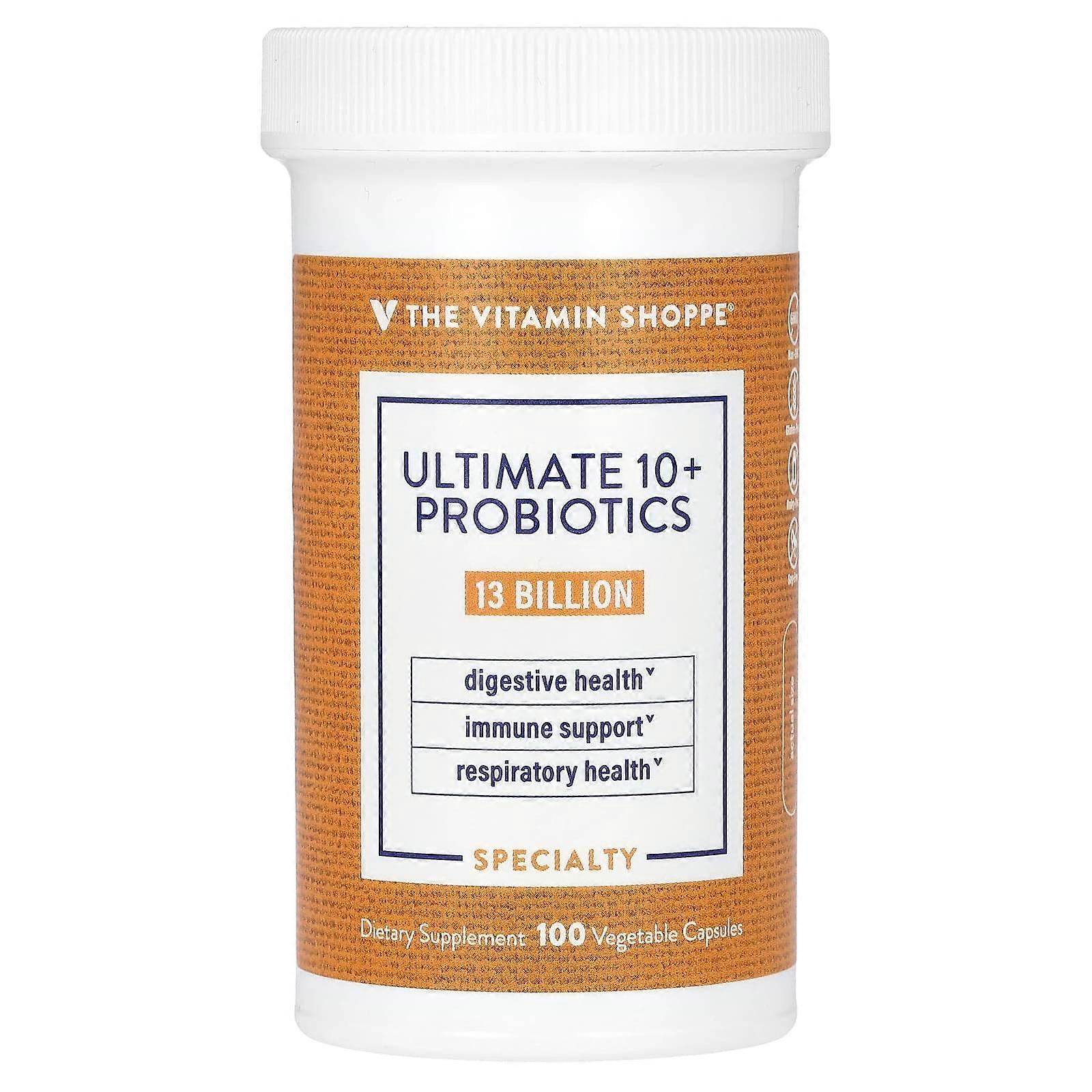 Ultimate 10+ Probiotics, 13 Billion CFU, 100 Vegetable Capsules