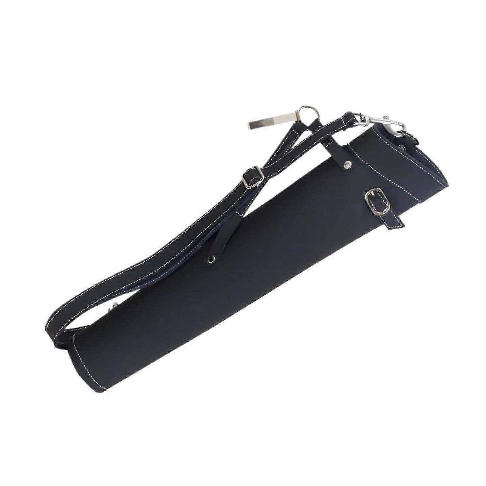 2025 Kogerhållare Pilbåge Läder Justerbar Rem Bältesklämma Svart
