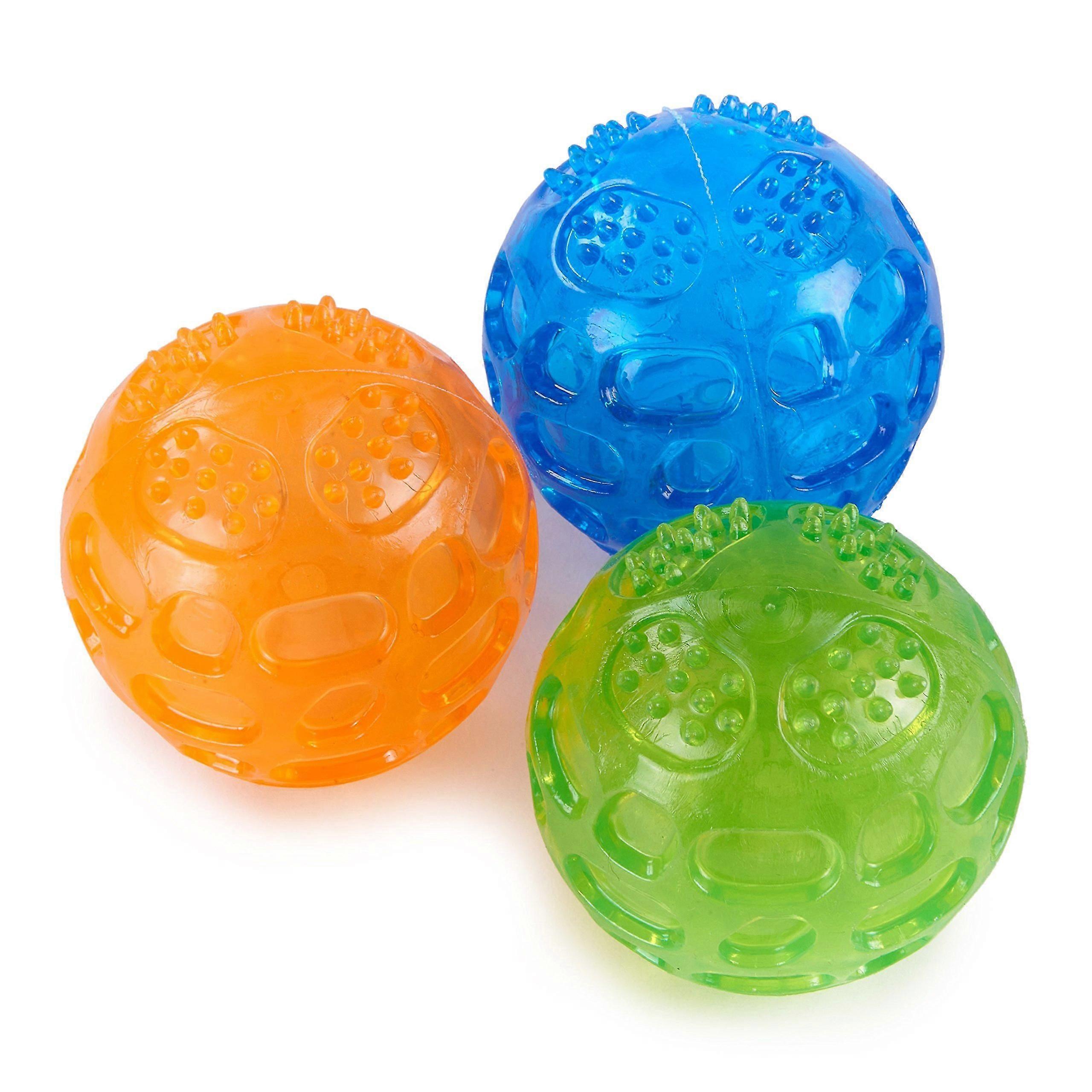 New ModelsLINJOU Sound Dog Ball Set of 3 Floating Water Dog Ball,  Squeaky Ball