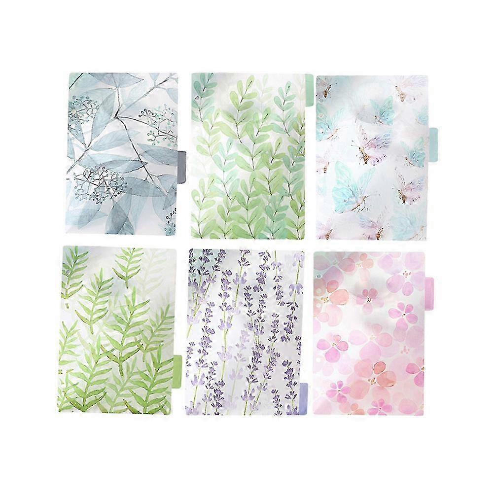 6 Pcs Pocket Journal Notebook Binder Organizer Tabs Notebook Dividers A5 Dividers Tabs Notebook Divider 25-26s