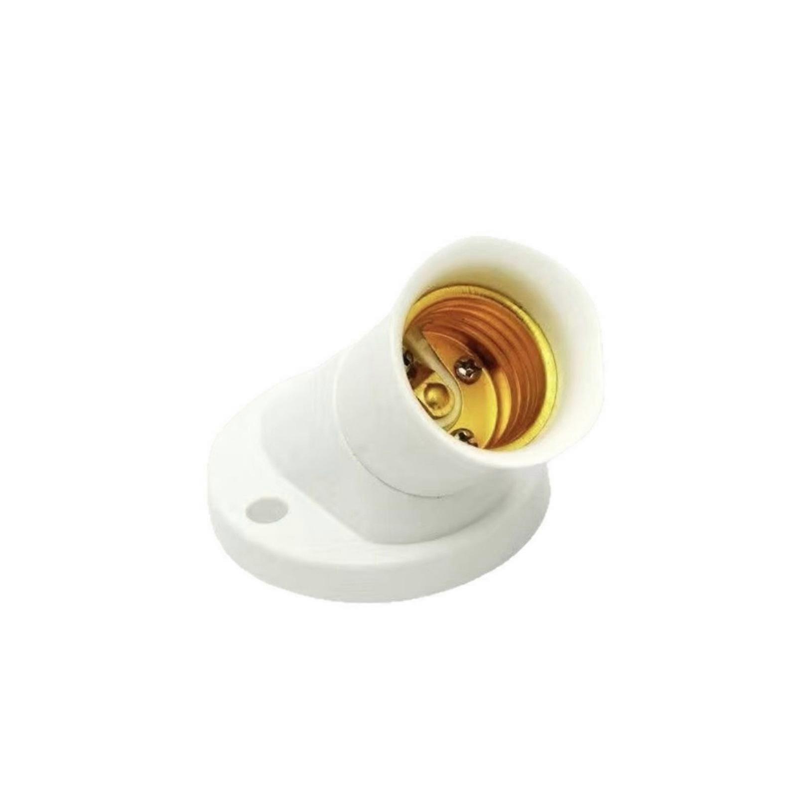 45 Degree Tilted E27 Bulb Socket Lamp Holder Socket Base With Durability Construction For Secure Wall Fixtures 20PCS Multicolor