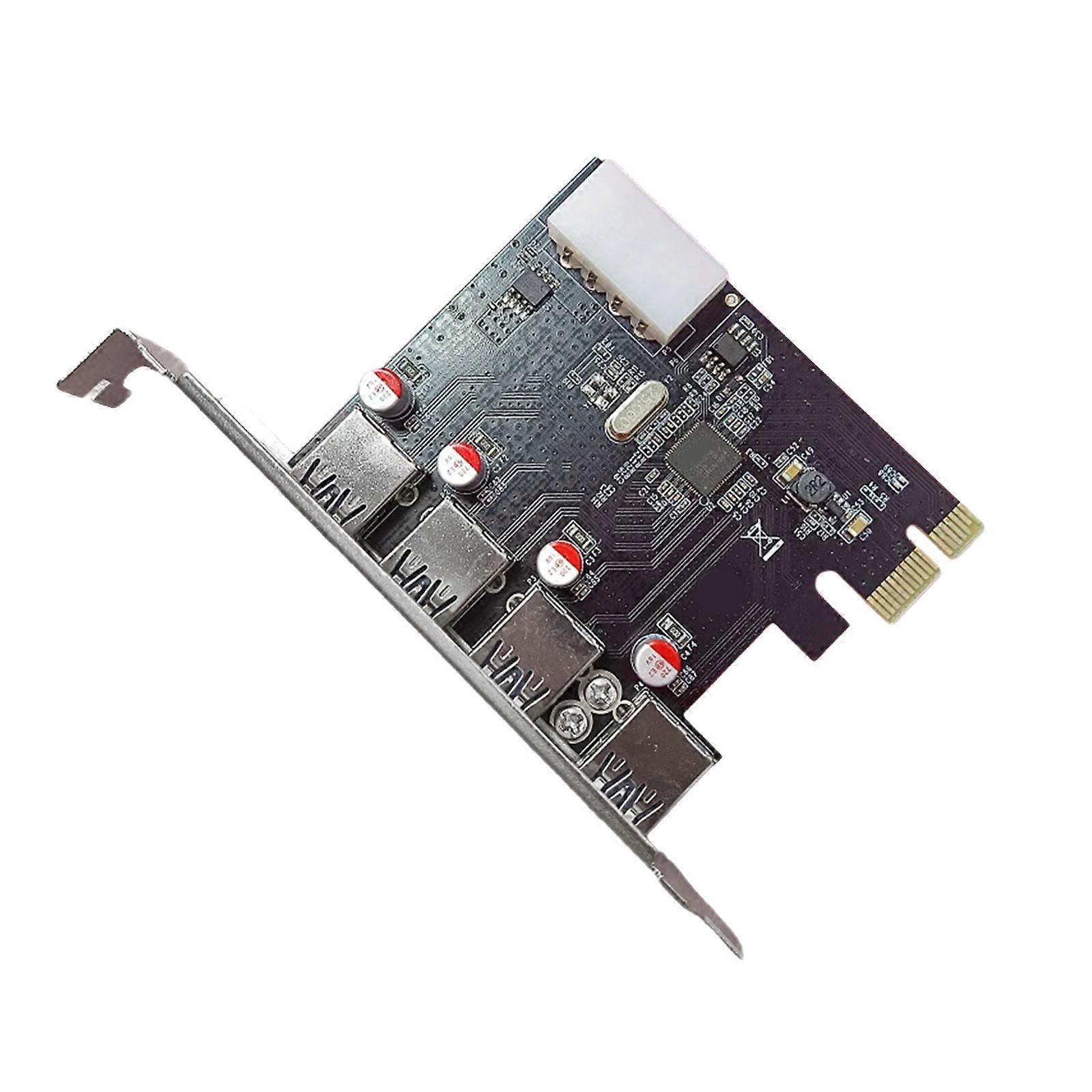 PCIE to USB3.0 Extend Card 5Gbps Convert Adapter 4 Port PCIE Desktop Computer PC Convert Card for Desktop PC Multicolor