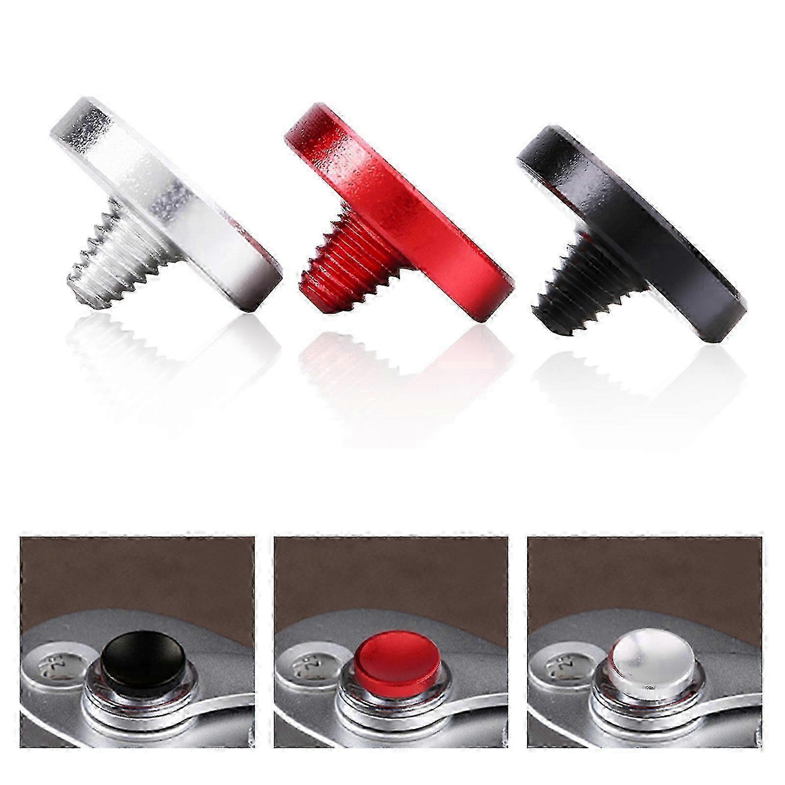 3pcs Universal Aluminium Alloy Camera Shutter Release Buttons with Concave Surface