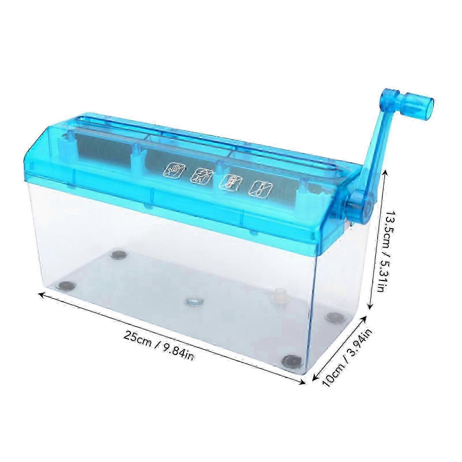 Paper Shredder Plastic Manual Operation Transparent A4 Cutting Machine Tool for Office