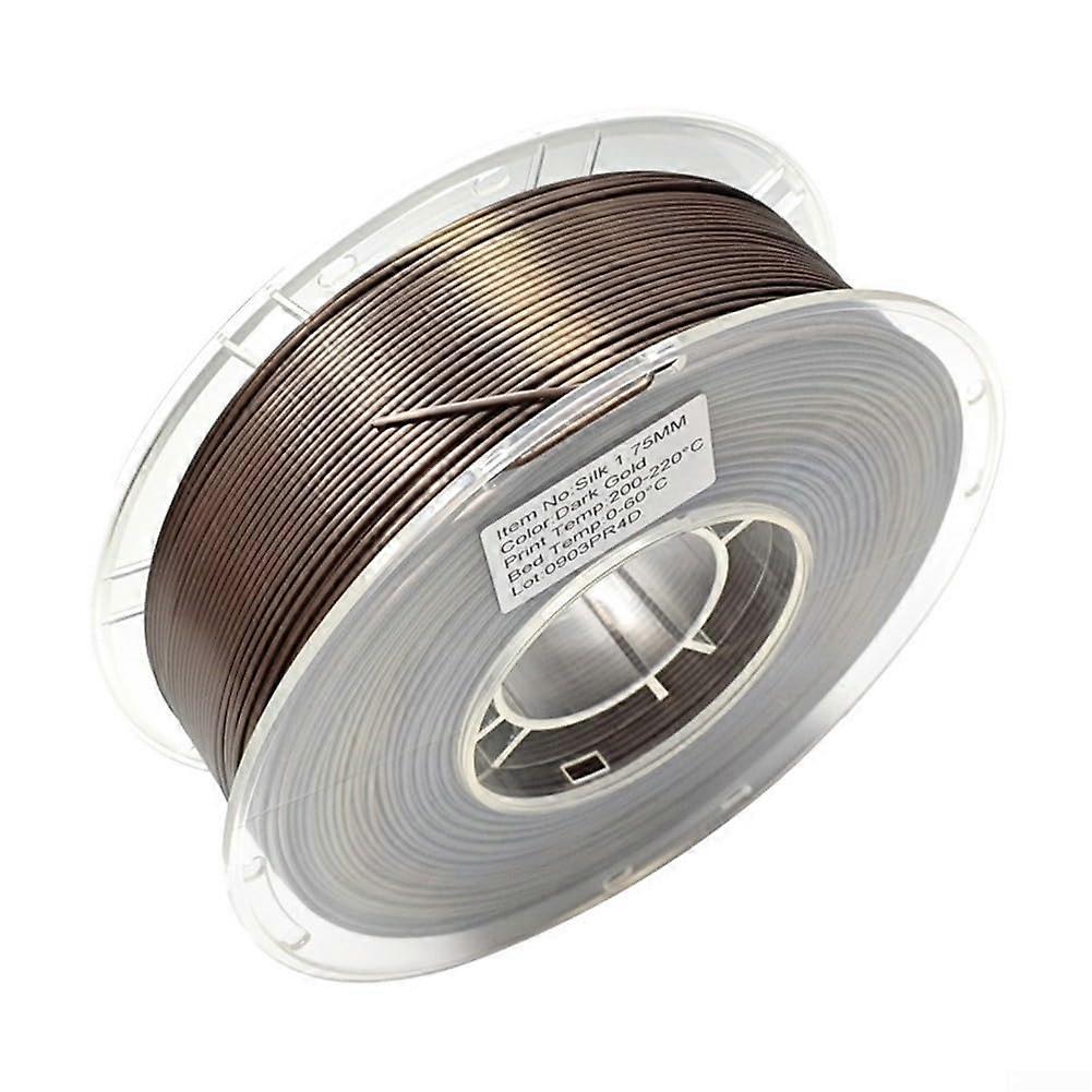 Silk For PLA Filament 1.75mm  Gloss For FDM Printers Compatible With Most Desktop 3D Printers Dark Gold