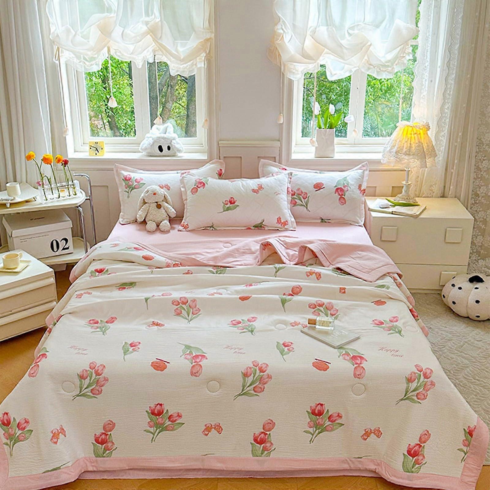Cooling Hanging Cloth Queen Full Size Blanket With Cold Touch Fabric Machine Washable Fiber Quilt 3x200x230cm