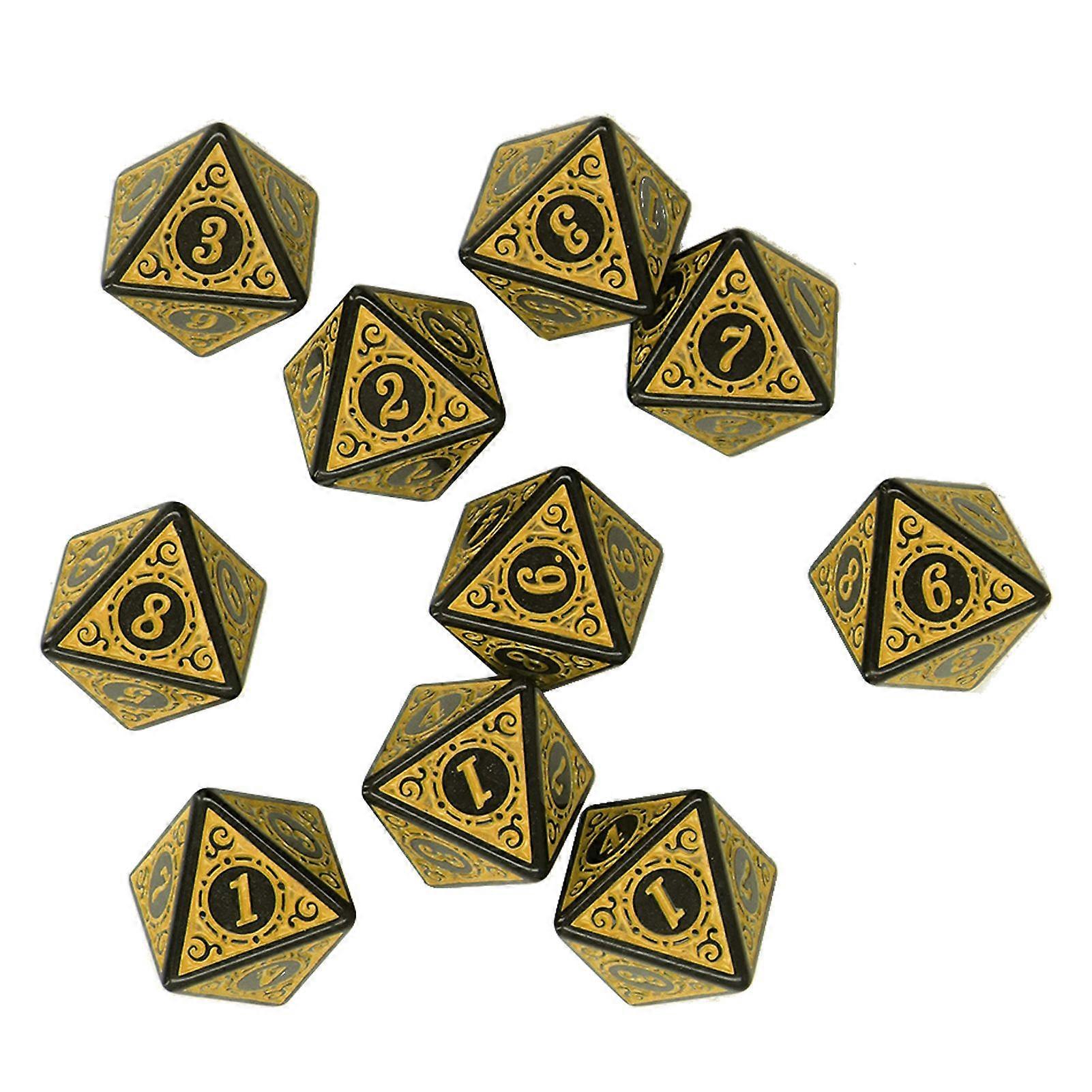 10pcs Dice Set Polyhedral Dice Role Playing RPG Games Acrylic DND Board Game Accessory Dice D8SH