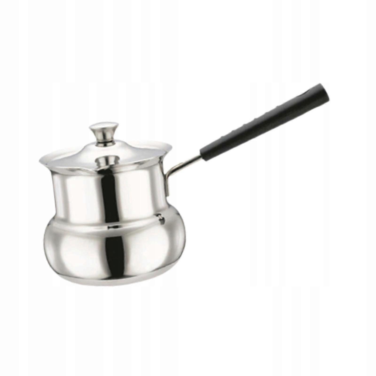 Turkish Coffee Pot For Induction Cooktops With Handle Drum Shape 180ml