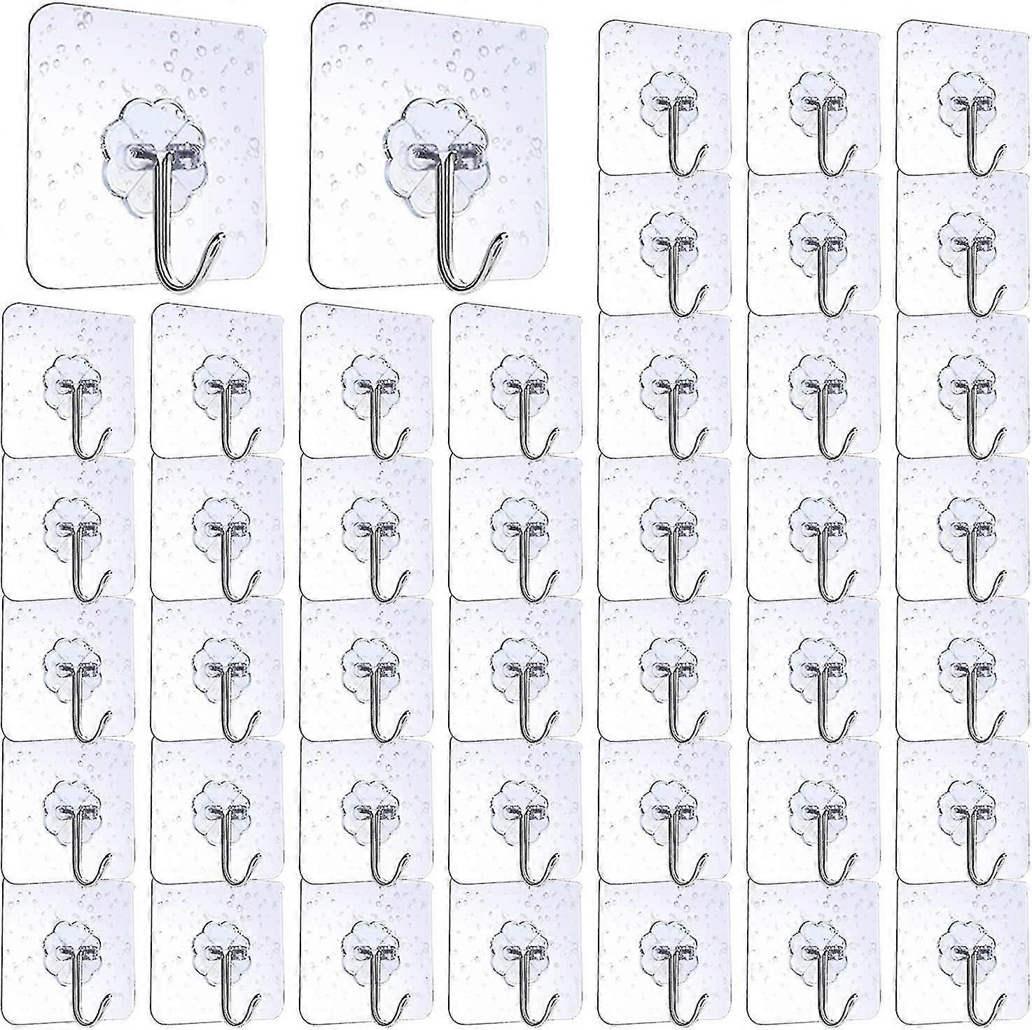 Αυτοκόλλητα άγκιστρα, βαρέως τύπου αδιάβροχο και ανθεκτικό σε λάδι traceless κολλώδες άγκιστρο 10kg (μέγ.), διαφανή άγκιστρα χωρίς ραφή για την κουζίνα, ρούχα, γραφείο, clos