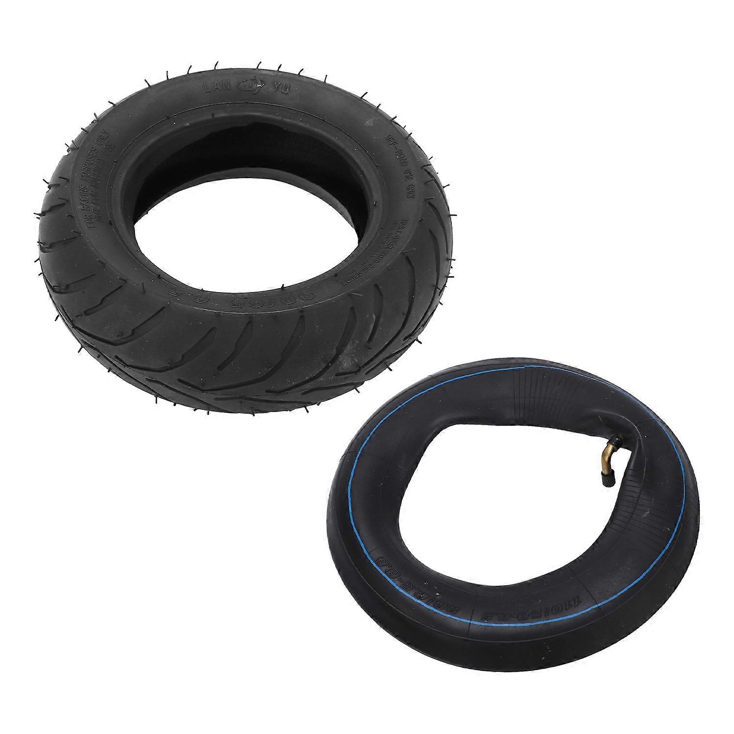 90/65‑6.5 Tire and Inner Tube Set Thickened Rubber Inner Outer Tyre Replacement for 49cc Mini Pocket