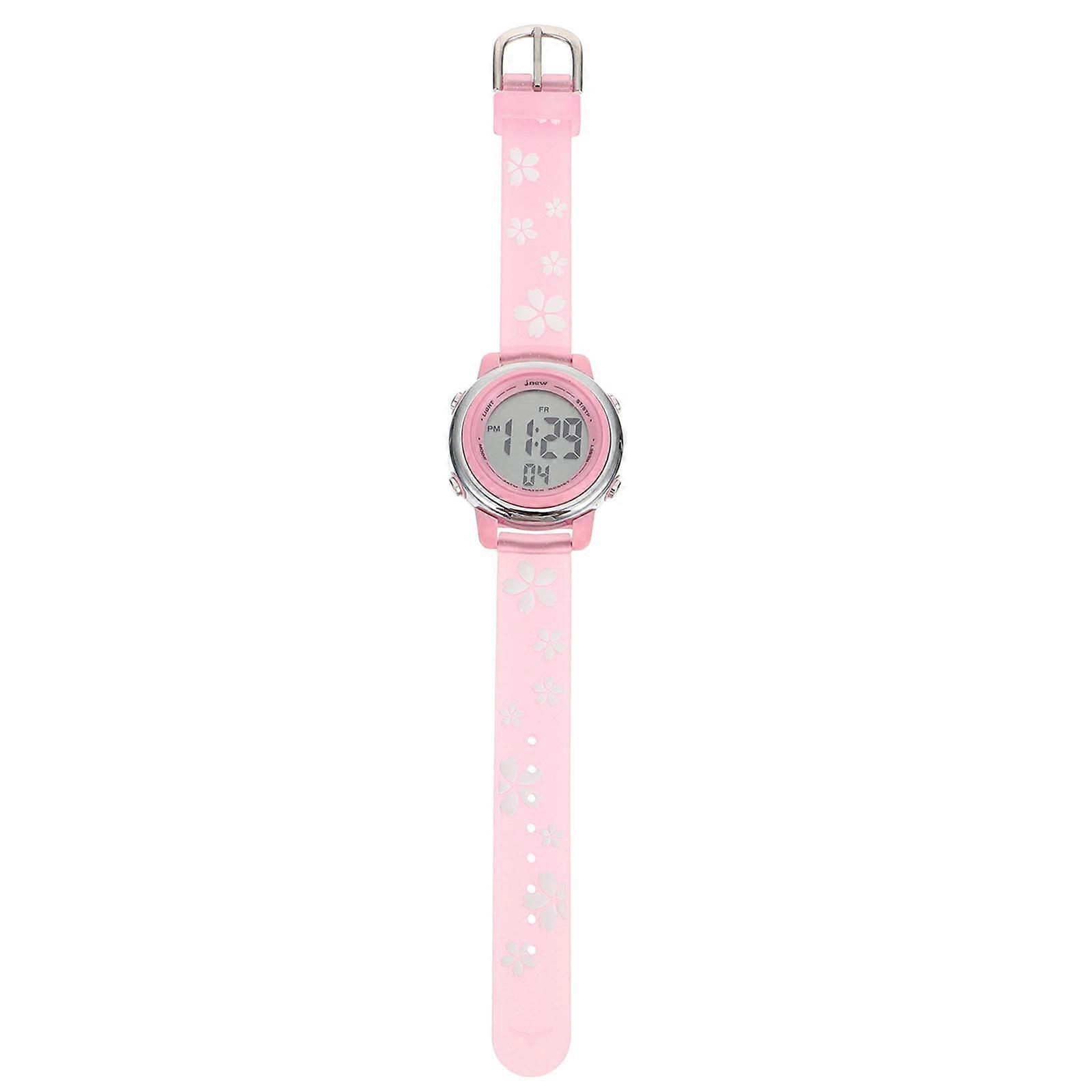 Waterproof Kids Watch Multi-Functional Watch 1Pcs Pink with LED Display