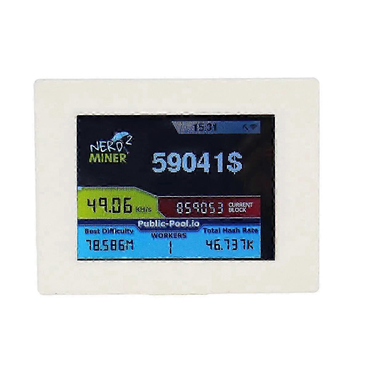 Nerdminer V2 Miner with 2.8-inch LCD Display: 56KH/S Hash Rate, Bitcoin Mining & Lottery M Solution