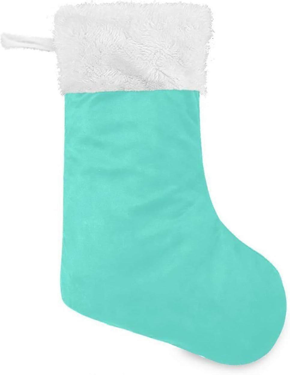 Large EternaNest Christmas stocking for fireplace, turquoise [D]