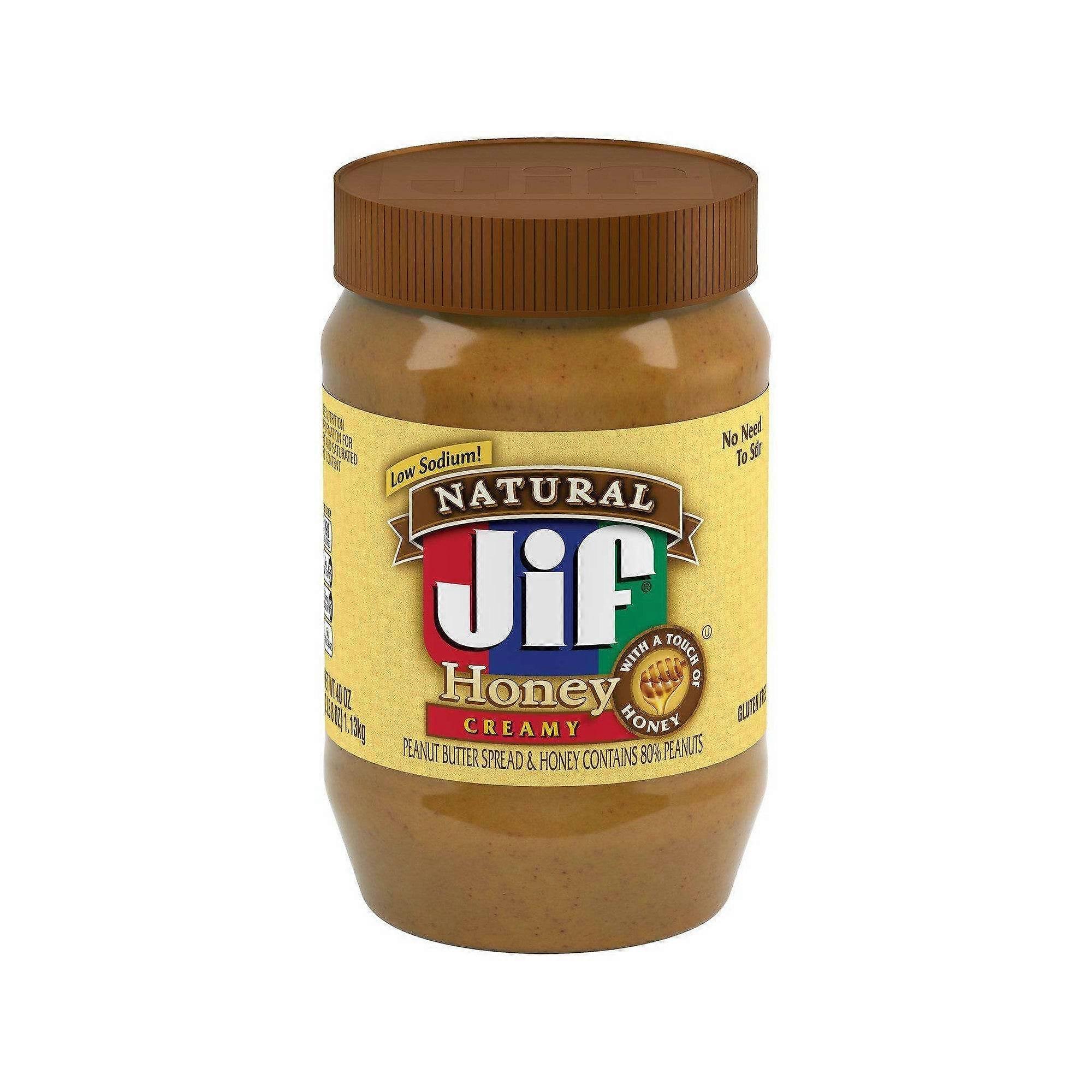 Jif Natural Creamy Honey 花生酱酱，40 盎司