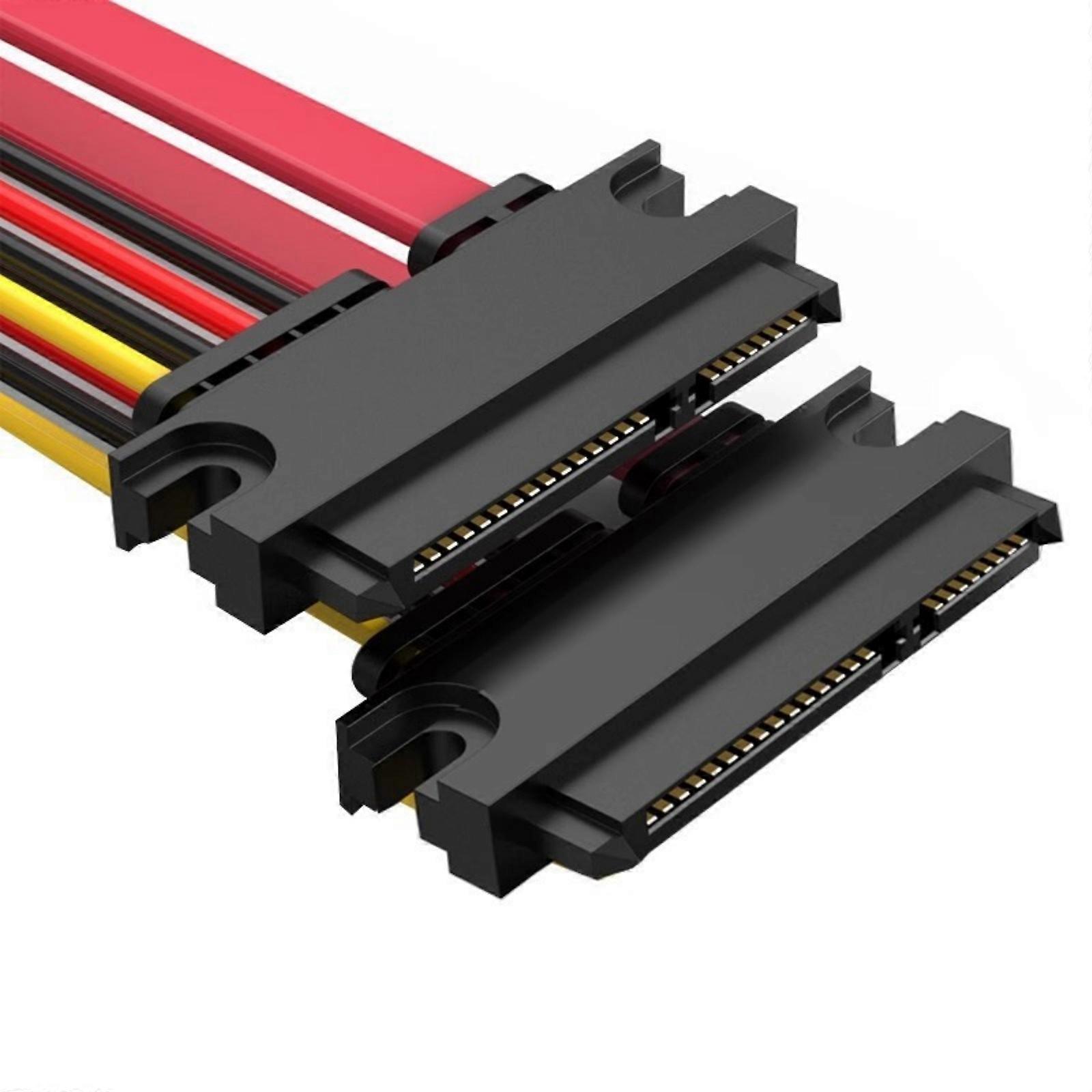 MultiPlatform Satas Female Extension Cable With Combined Power Data Port For HDD Ssds Upgrades And System Modifications Multicolor