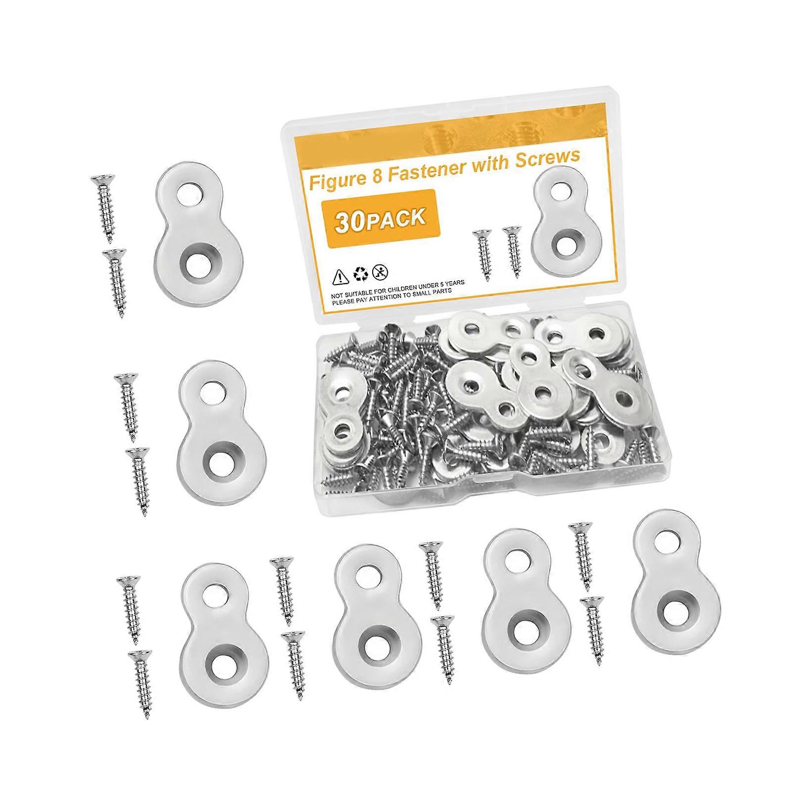 Strong Brackets Set with Mounting Hardware Easy installs Furniture Linking for Kitchen Cabinet Frame Reinforcement  Silver