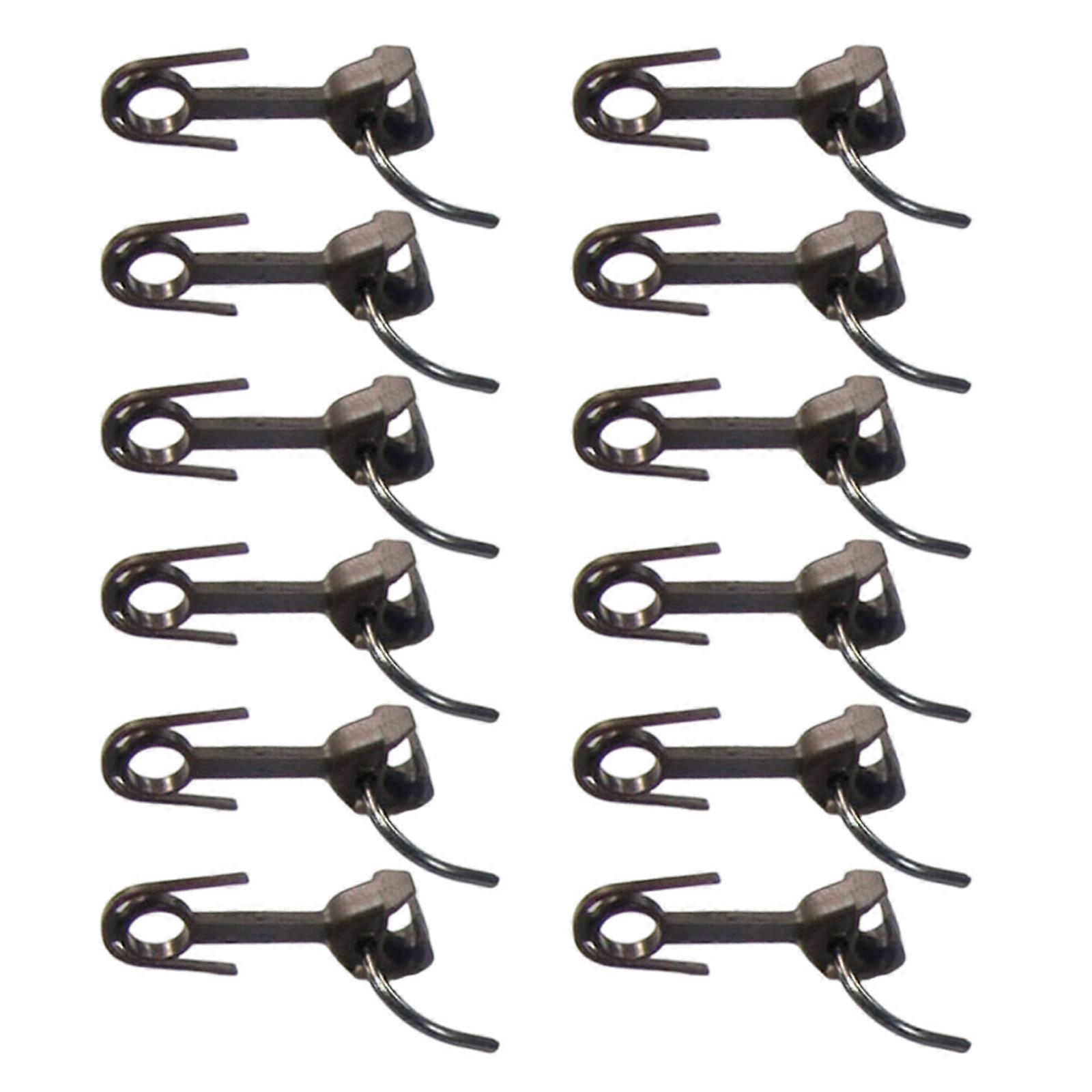 12 Unit HO Train Coupler System 17mm Magnetic Hooks Spring Loaded Design for Railroad Model Enthusiasts  brown