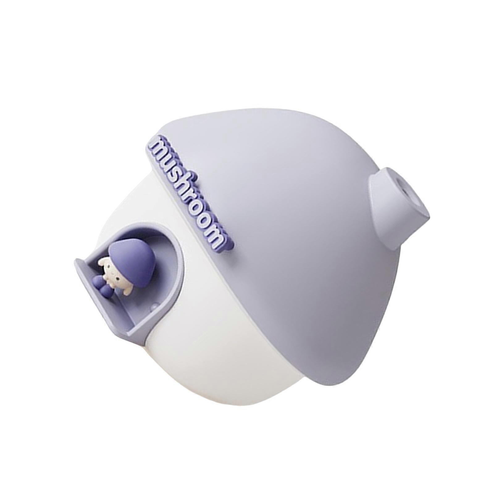 Mushroon House Umidificator de aer Lumină LED colorată Umidificator de ulei esențial Rezervor de apă 300mL Umidificator de casă Violet