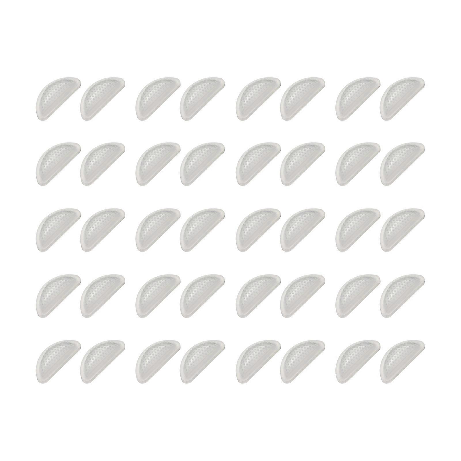 20 Pairs Silicone Eyeglass Nose Pad Set Nose Bridge Support Mats Nose Rest Inserts Suitable for Acetate Frames Use  White