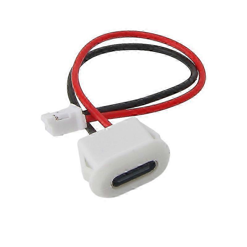 2 Pin USB-C Type Waterproof USB Connector Direct compression female base Female Socket Charging Interface With Welding Wire 25-26
