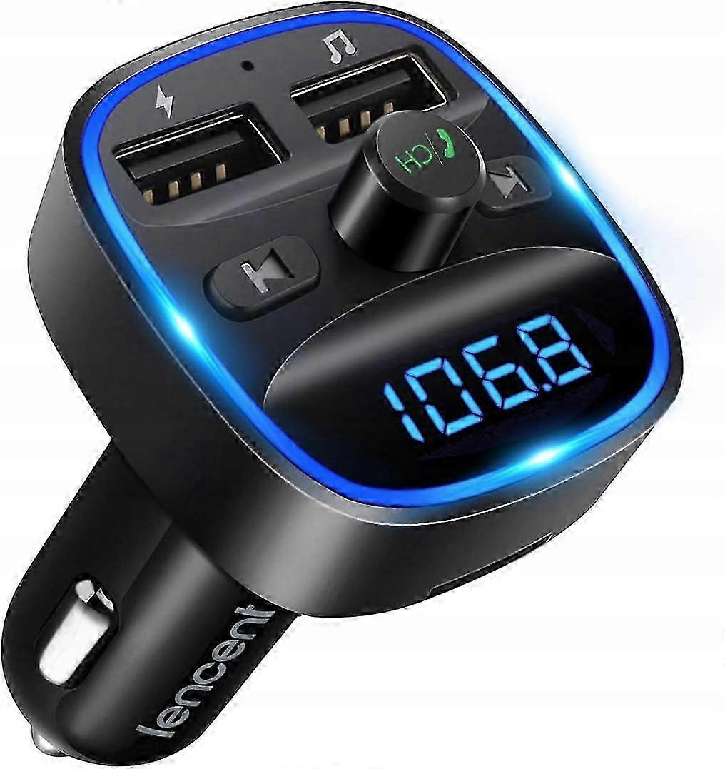 Car Transmitter Lencent T25 Fm Transmitter With Bluetooth, 2xusb