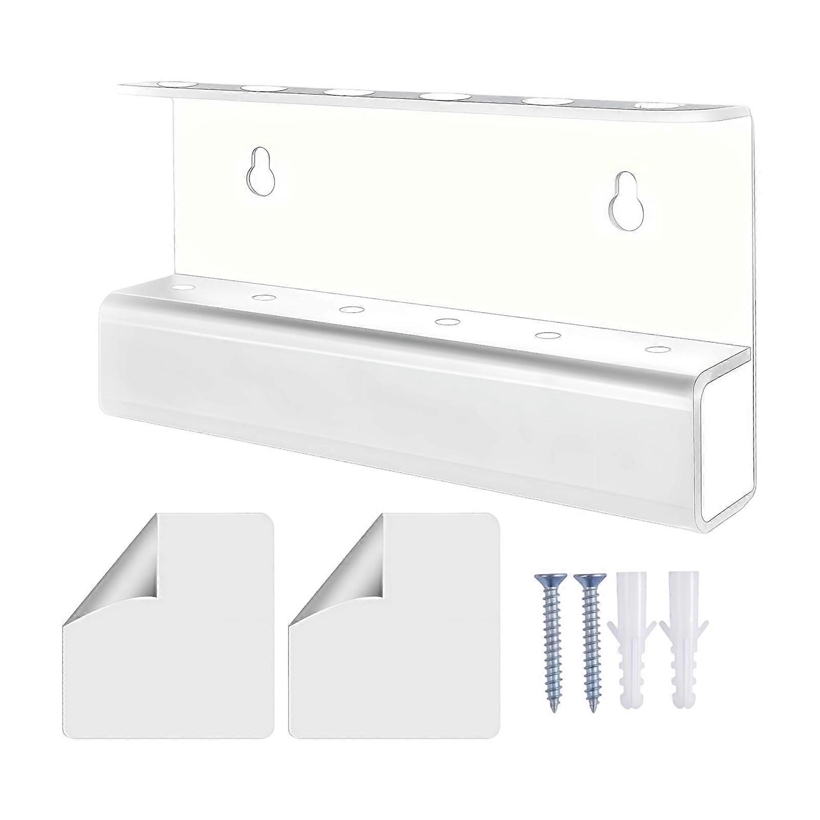 Transparency Boomerangs Rack Wall Organizer With Mounting Hardware Stylish Display For Home Office Entertainment  White