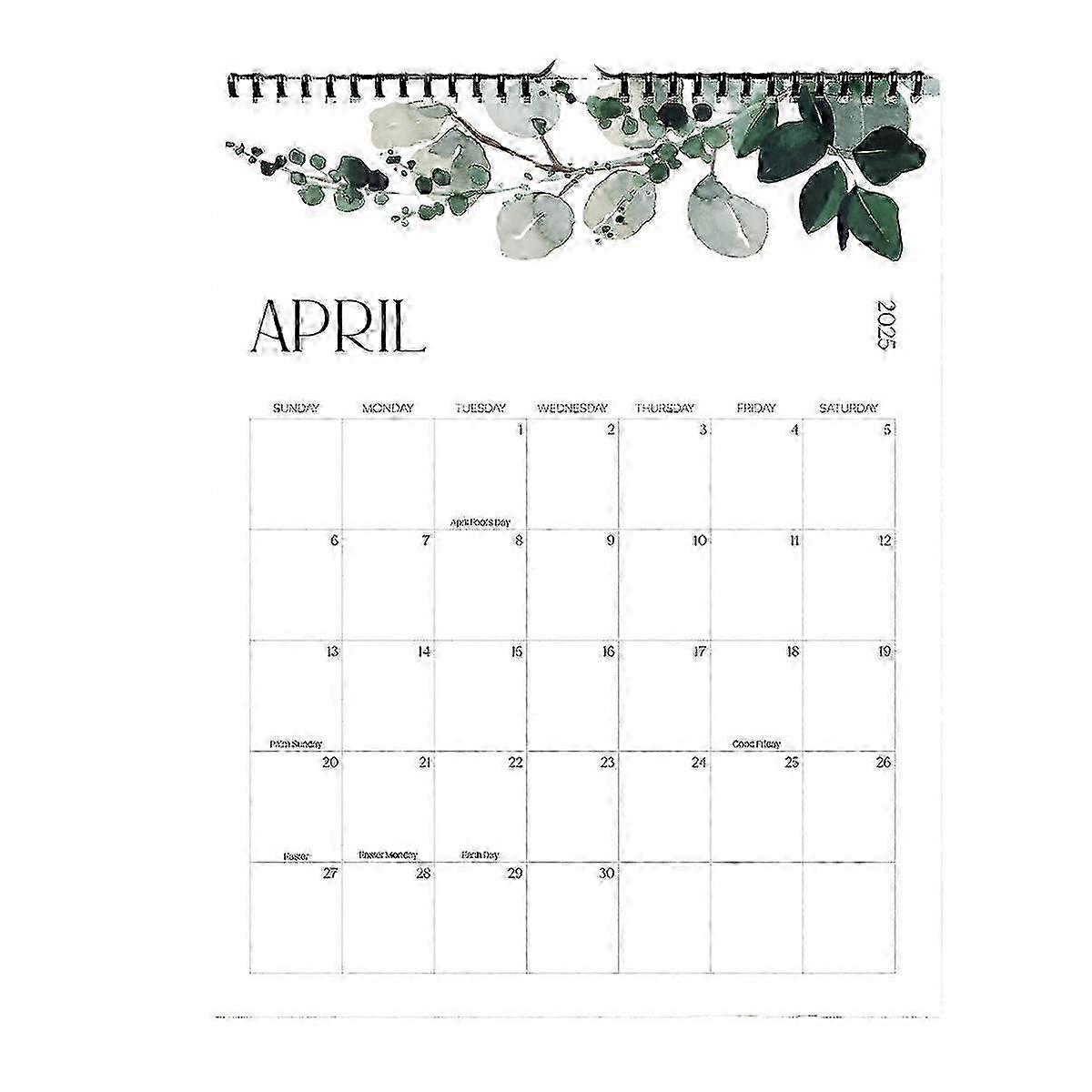 2024-2025 Wall Calendar Greenery Planner for Productivity and Organization x