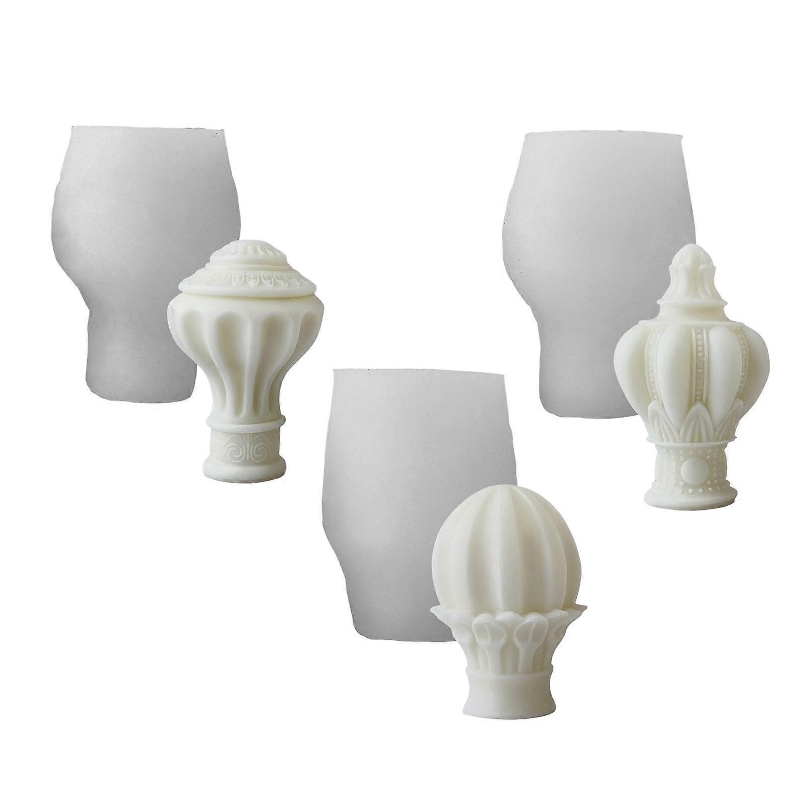 Artistic Roman Column Candle Molds Unique Roman Style Column Silicone Molds for Candle Soap Making DIY Resin Crafts Multicolor